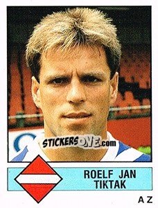 Sticker Roelf Jan Tiktak - Voetbal 1986-1987 - Panini