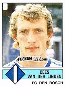 Sticker Cees van der Linden - Voetbal 1986-1987 - Panini