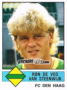 Sticker Ron de Vos van Steenwijk - Voetbal 1986-1987 - Panini