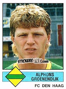 Sticker Alphons Groenendijk - Voetbal 1986-1987 n. 68 - Panini
