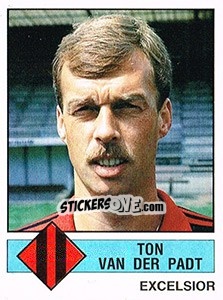 Sticker Ton van der Padt - Voetbal 1986-1987 - Panini