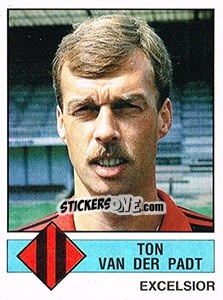 Sticker Ton van der Padt - Voetbal 1986-1987 n. 81 - Panini