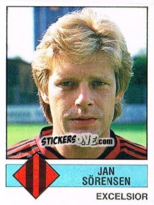Sticker Jan Sörensen - Voetbal 1986-1987 - Panini
