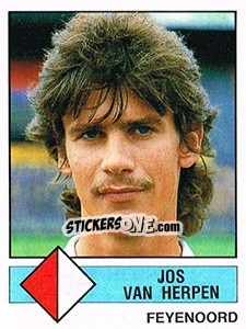 Sticker Jos van Herpen - Voetbal 1986-1987 - Panini