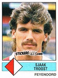 Sticker Sjaak Troost - Voetbal 1986-1987 - Panini