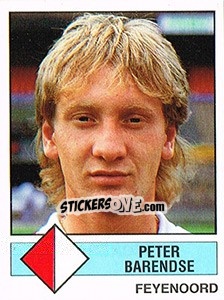 Sticker Peter Barendse - Voetbal 1986-1987 - Panini
