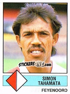 Sticker Simon Tahamata - Voetbal 1986-1987 - Panini