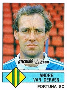 Sticker Andre van Gerven - Voetbal 1986-1987 - Panini