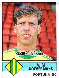 Sticker Wim Koevermans - Voetbal 1986-1987 - Panini
