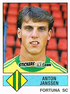 Sticker Anton Janssen - Voetbal 1986-1987 - Panini