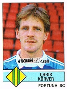 Sticker Chris Körver - Voetbal 1986-1987 - Panini