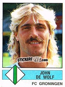 Sticker John de Wolf - Voetbal 1986-1987 - Panini