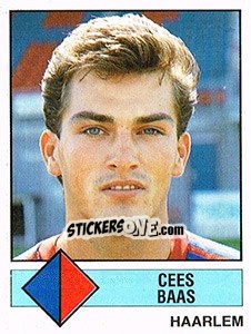 Sticker Cees Baas - Voetbal 1986-1987 - Panini
