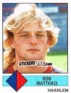Sticker Rob Matthaei - Voetbal 1986-1987 - Panini