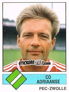 Sticker Co Adriaanse - Voetbal 1986-1987 - Panini