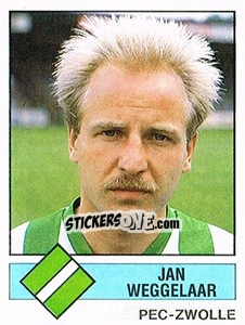 Sticker Jan Weggelaar - Voetbal 1986-1987 - Panini