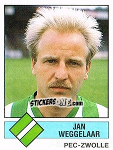 Sticker Jan Weggelaar - Voetbal 1986-1987 n. 194 - Panini