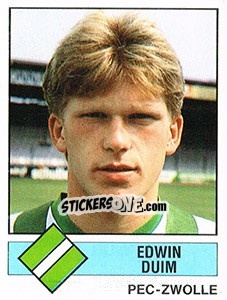 Sticker Edwin Duim - Voetbal 1986-1987 - Panini