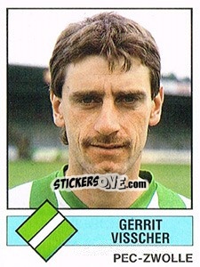 Sticker Gerrit Visscher - Voetbal 1986-1987 - Panini