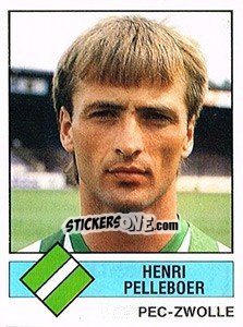 Sticker Henri Pelleboer - Voetbal 1986-1987 - Panini