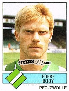 Sticker Foek Booy - Voetbal 1986-1987 - Panini