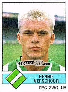 Sticker Hennie Verschoor - Voetbal 1986-1987 n. 207 - Panini