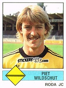 Sticker Piet Wildschut - Voetbal 1986-1987 - Panini