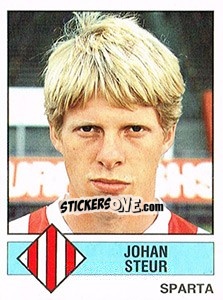 Sticker Johan Steur - Voetbal 1986-1987 - Panini