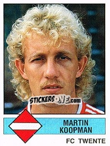 Cromo Martin Koopman - Voetbal 1986-1987 - Panini