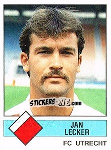 Sticker Jan Lecker - Voetbal 1986-1987 - Panini