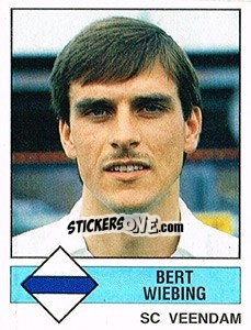 Sticker Bert Wiebing - Voetbal 1986-1987 - Panini