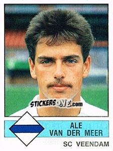 Sticker Ale van der Meer - Voetbal 1986-1987 - Panini