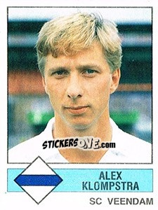 Sticker Alex Klompstra - Voetbal 1986-1987 - Panini