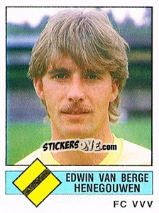 Sticker Edwin van Berge Henegouwen - Voetbal 1986-1987 - Panini