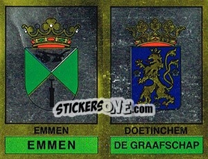 Sticker Emmen / De Graafschap - Voetbal 1986-1987 - Panini