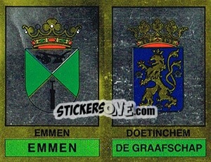 Sticker Emmen / De Graafschap - Voetbal 1986-1987 n. 345 - Panini