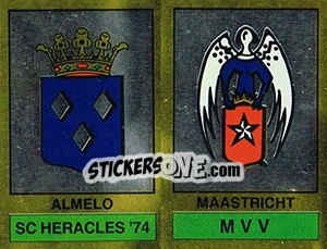 Sticker Sc Heracles'74 / Mvv - Voetbal 1986-1987 n. 347 - Panini