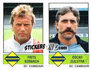 Cromo Frits Korbach / Oscar Zijlstra - Voetbal 1986-1987 - Panini