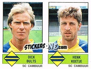 Cromo Dick Bults / Henk Koetje - Voetbal 1986-1987 - Panini