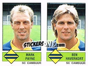 Sticker Mark Payne / Ben Haverkort - Voetbal 1986-1987 - Panini