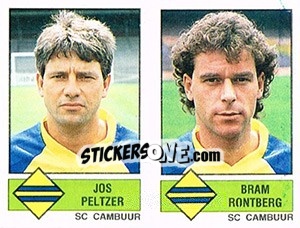 Sticker Jos Peltzer / Bram Rontberg - Voetbal 1986-1987 - Panini