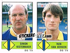 Sticker Simon Kistemaker / Ron van Bergen - Voetbal 1986-1987 - Panini