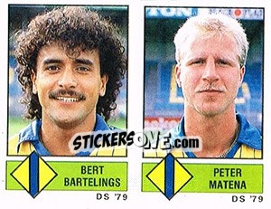 Cromo Bert Bartelings / Peter Matena - Voetbal 1986-1987 - Panini