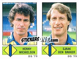 Sticker Henny Michielsen / Sjaak den Bakker - Voetbal 1986-1987 - Panini