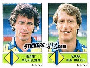 Sticker Henny Michielsen / Sjaak den Bakker - Voetbal 1986-1987 n. 361 - Panini