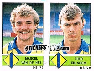 Sticker Marcel van der Net / Theo Kulsdom - Voetbal 1986-1987 - Panini