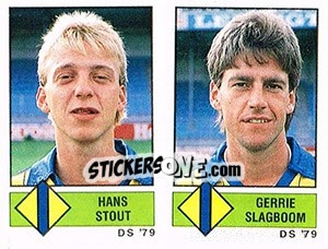 Sticker Hans Stout / Gerrie Slagboom - Voetbal 1986-1987 n. 363 - Panini