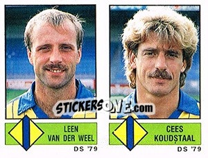 Cromo Leen van der Weel / Cees Koudstaal - Voetbal 1986-1987 - Panini