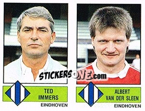 Cromo Ted Immers / Albert van der Sleen - Voetbal 1986-1987 - Panini