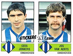 Cromo Cees Jonkers / Jos van Aerts - Voetbal 1986-1987 - Panini